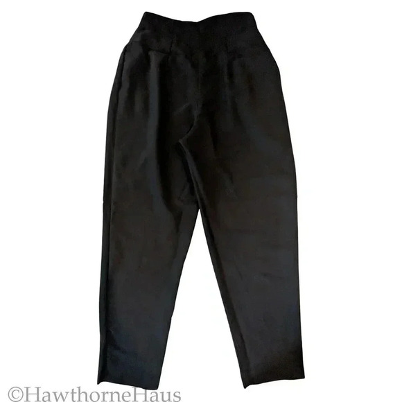 ASOS Design Black High Waist Dress Pants Size 6 Tapered Leg Stretch Pockets - Picture 4 of 9